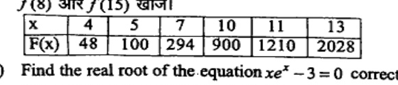 Table with x = 4, 5, 7, 10, 11, 13 and F(x) = 48, 100, 294, 900, 1210, 2028 in two rows.
