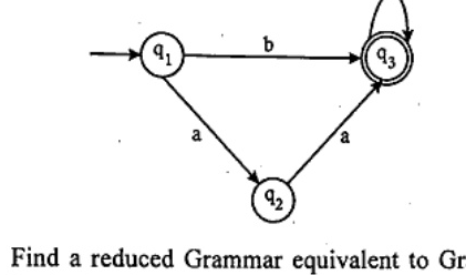 Given DFA: start to q1, q1-b to q3, q1-a to q2, q2-a to q3, q3-a self-loop. q3 is final (double circle).