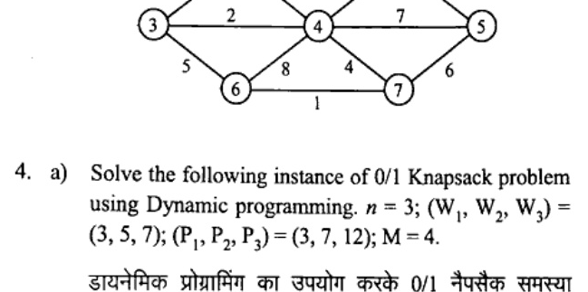 Undirected weighted graph with 7 nodes labelled 1 to 7. Edges and weights: 1-2:2, 1-3:4, 1-4:1, 2-4:3, 2-5:10, 3-4:2, 3-6:5, 4-5:7, 4-6:8, 4-7:4, 5-7:6, 6-7:1.